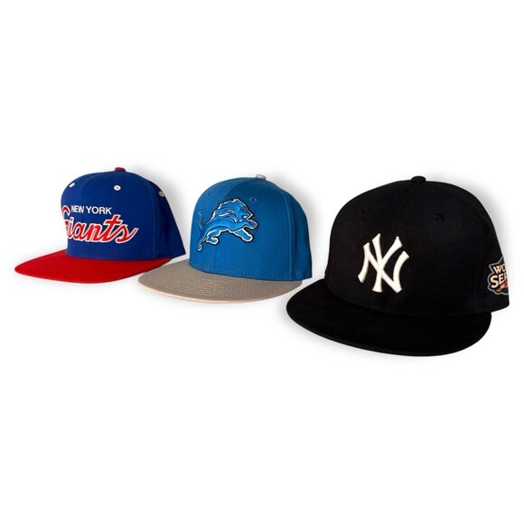 New Era Other - MLB/NFL Hats Yankees, Giants, Lions 59Fifty & Mitchell & Ness, SnapBack & Fitted